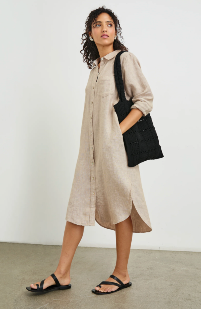 VAL DRESS in HEATHERED FLAX-RAILS-FLOW by nicole