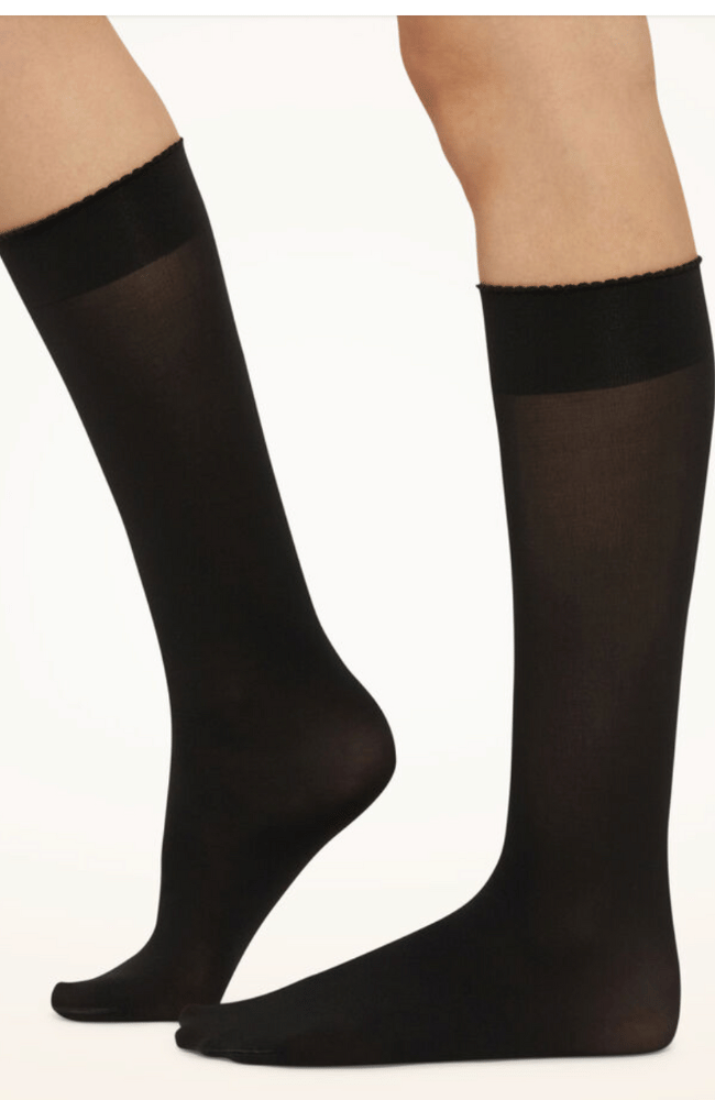 VELVET DELUX 50 KNEE HIGH in BLACK-WOLFORD-FLOW by nicole