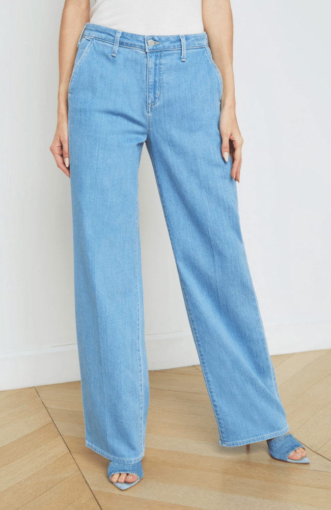 WESTON HIGH-RISE WIDE-LEG JEAN in ALISO-L&#39; AGENCE-FLOW by nicole