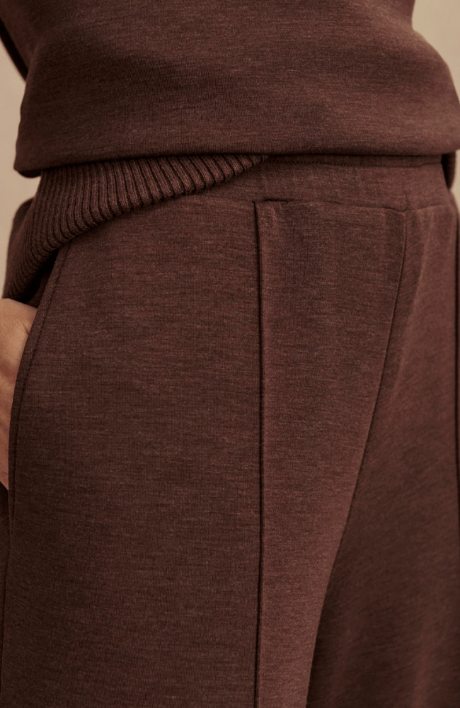 WIDE LEG PANT 28" in COFFEE BEAN MARL-Varley-FLOW by nicole