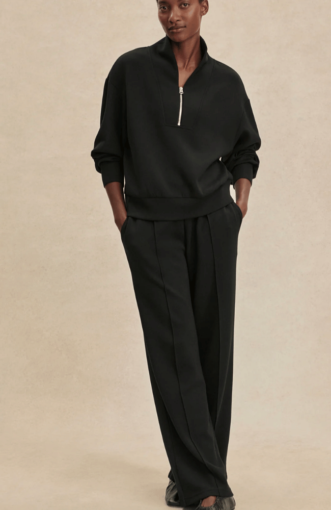 WIDE LEG PANT 30" in BLACK-Varley-FLOW by nicole