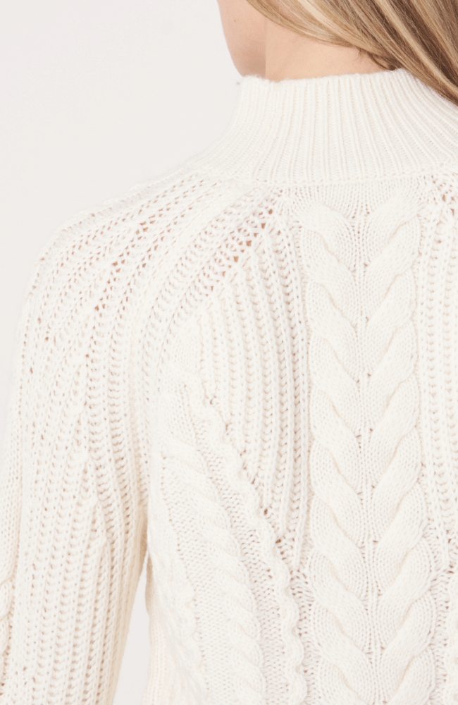 WOOL KNITTED PULLOVER - CREAM-REPEAT-FLOW by nicole