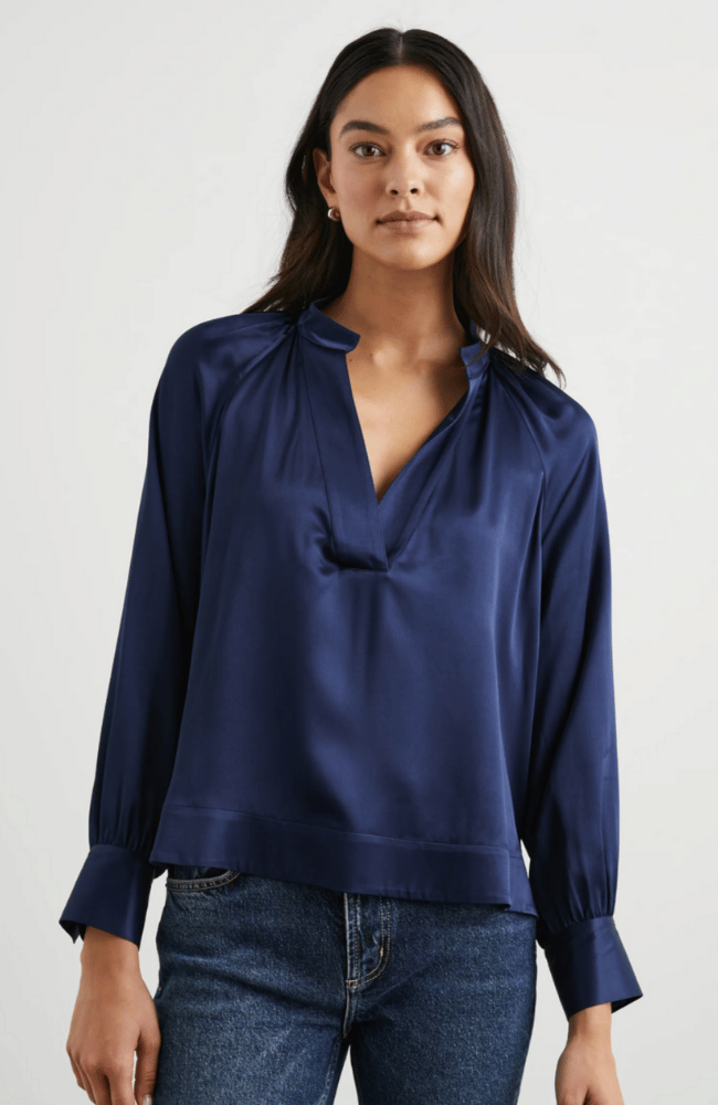 WYNNA BLOUSE NAVY-RAILS-FLOW by nicole