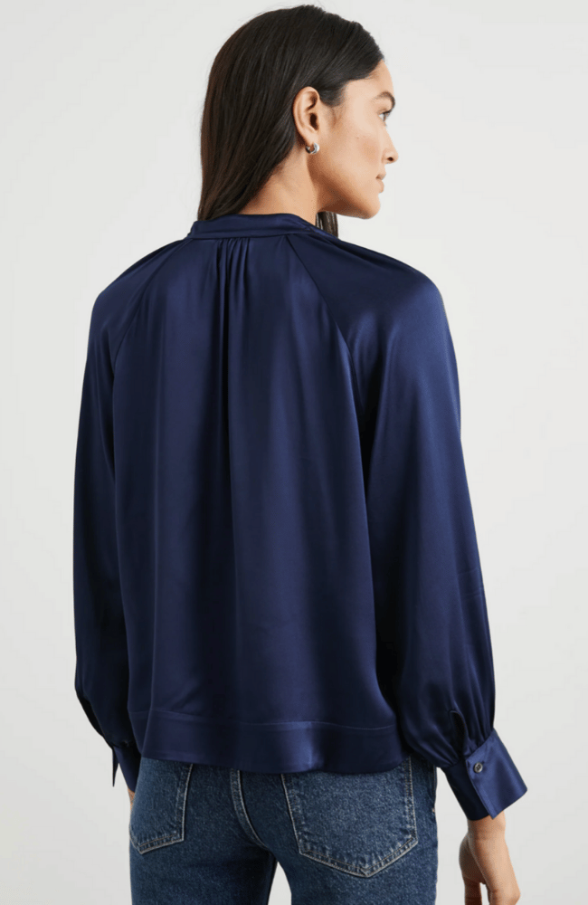 WYNNA BLOUSE NAVY-RAILS-FLOW by nicole