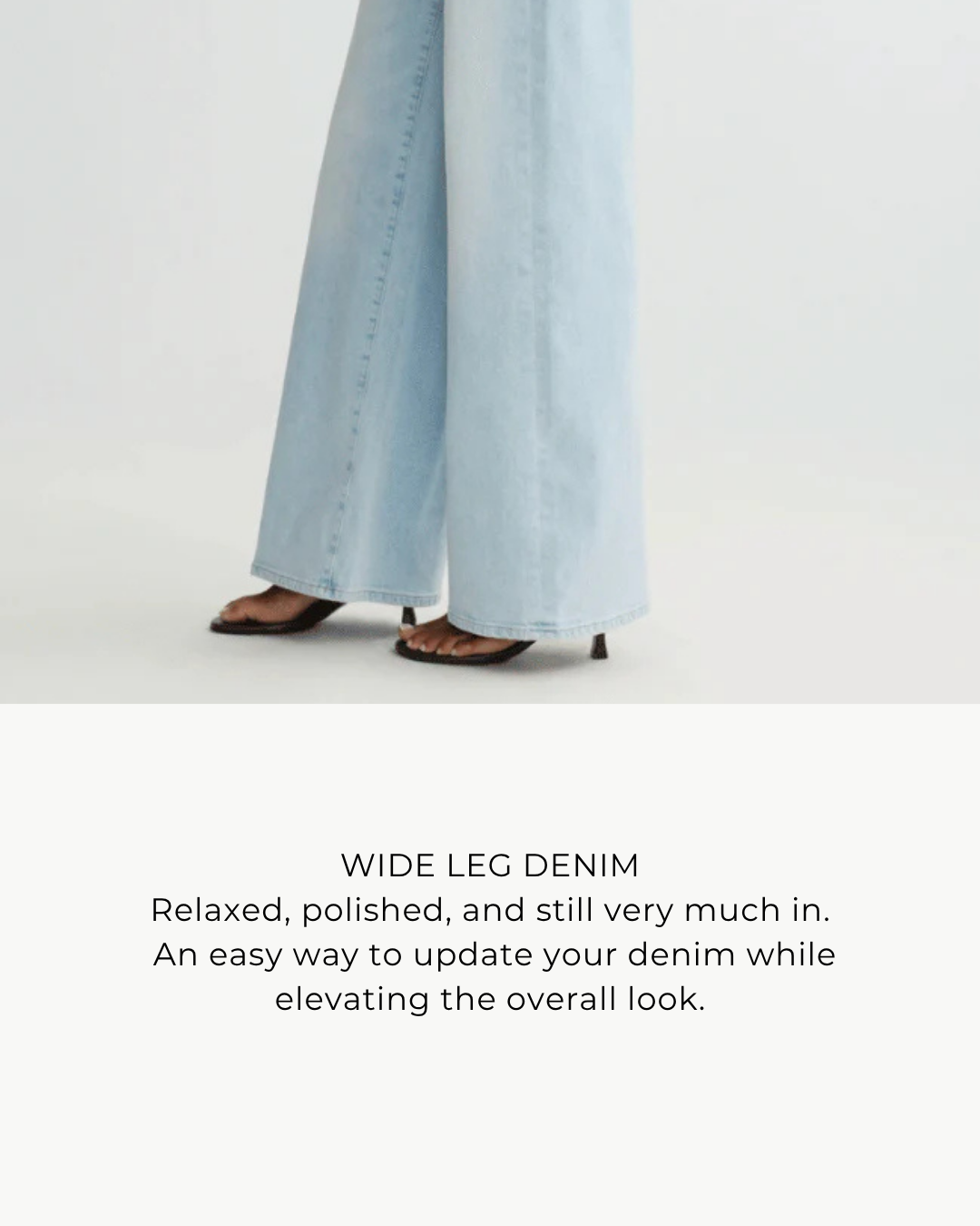 DL 1961 Light blue wide-leg denim jeans trend suggestion
