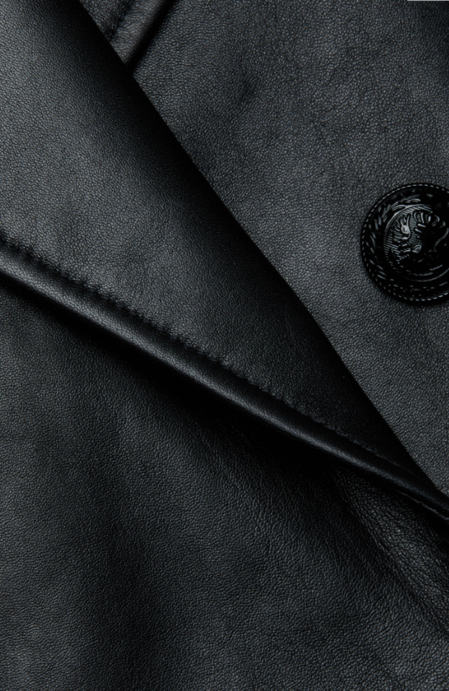 XOEY CROPPED TRENCH JACKET in BLACK-L&#39;AGENCE-FLOW by nicole