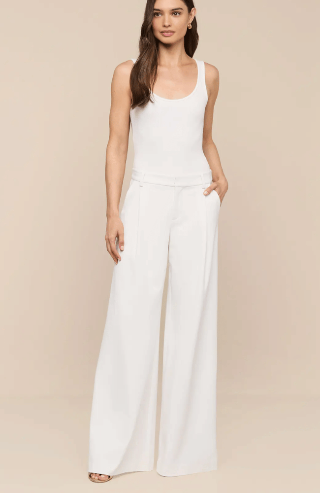 ALLANAH MID RISE TROUSER in WHITE-L'AGENCE-FLOW BY NICOLE CANADA