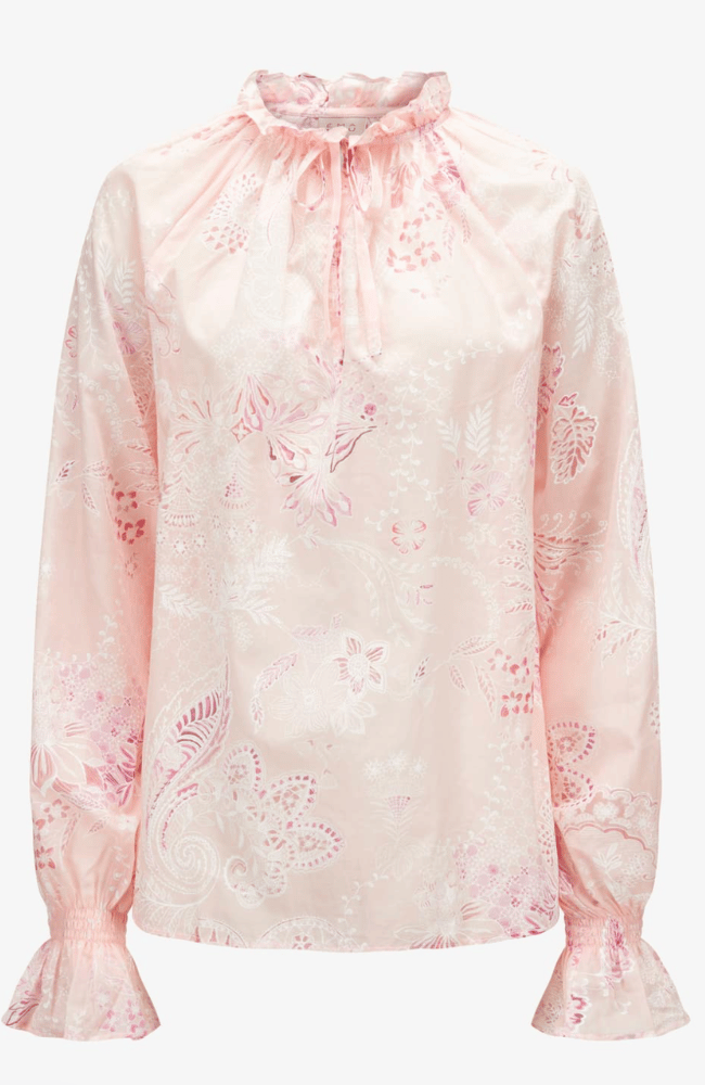 AMELIE 26 BLOUSE in POWDERED BLUSH-EMANOU-FLOW BY NICOLE CANADA