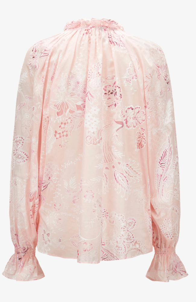 AMELIE 26 BLOUSE in POWDERED BLUSH-EMANOU-FLOW BY NICOLE CANADA