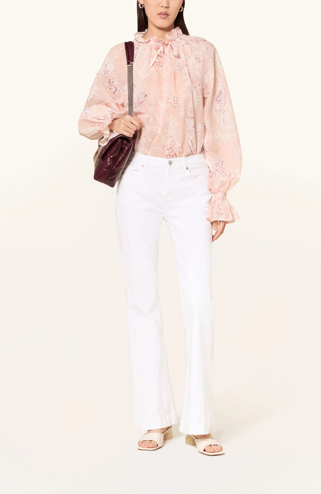 AMELIE 26 BLOUSE in POWDERED BLUSH-EMANOU-FLOW BY NICOLE CANADA