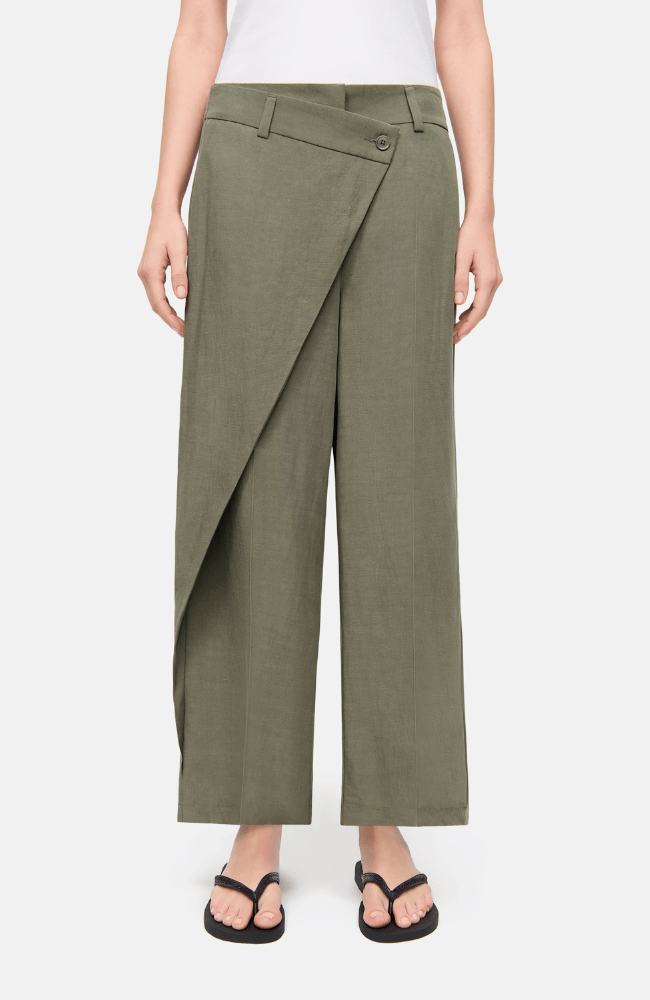 ANAIS CROPPED PANT in DUSTY OLIVE-CAMBIO-FLOW BY NICOLE CANADA