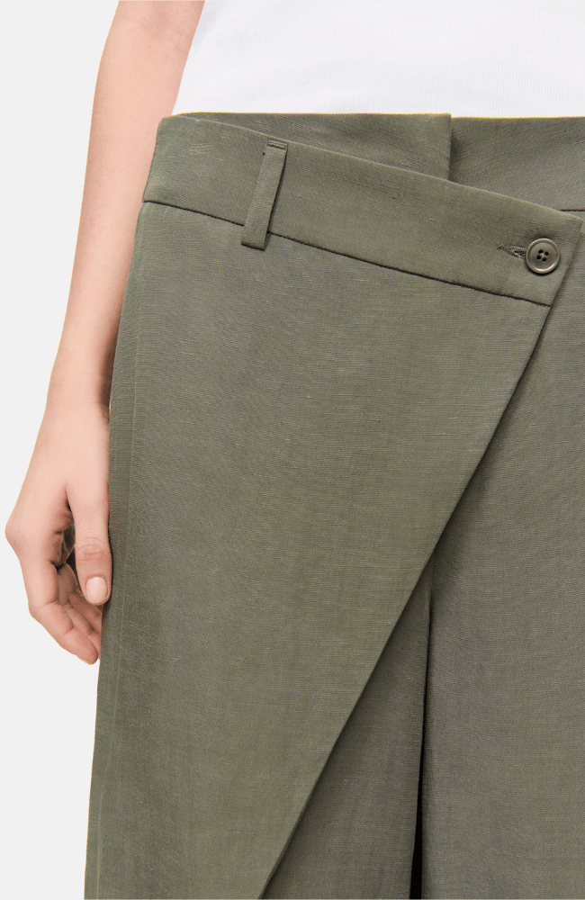ANAIS CROPPED PANT in DUSTY OLIVE-CAMBIO-FLOW BY NICOLE CANADA