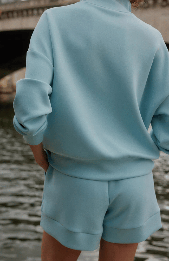 ATRIUM HIGH RISE SHORT in PORCELAIN BLUE-Varley-FLOW BY NICOLE CANADA