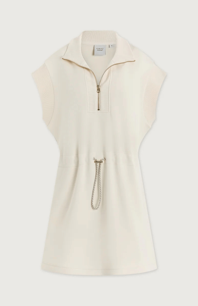 AVAYA HALF ZIP DRESS in PRISTINE-Varley-FLOW BY NICOLE CANADA