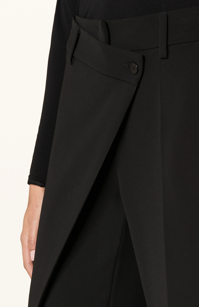 ANAIS WRAP FRONT PANT in BLACK-CAMBIO-FLOW BY NICOLE CANADA