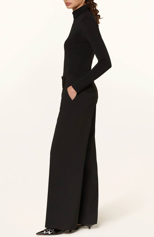 ANAIS WRAP FRONT PANT in BLACK-CAMBIO-FLOW BY NICOLE CANADA