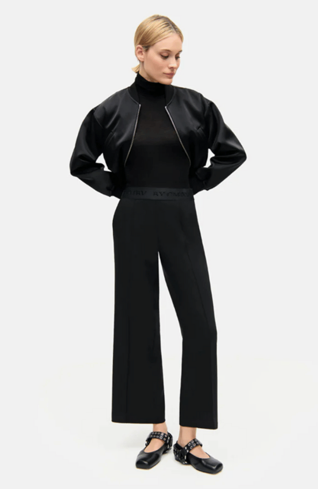 CAMERON PANT in BLACK-CAMBIO-FLOW BY NICOLE CANADA