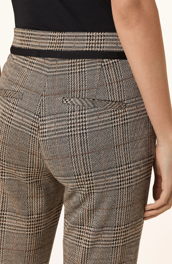 FAITH PANT in BEIGE/GOLD GLENCHECK-CAMBIO-FLOW BY NICOLE CANADA