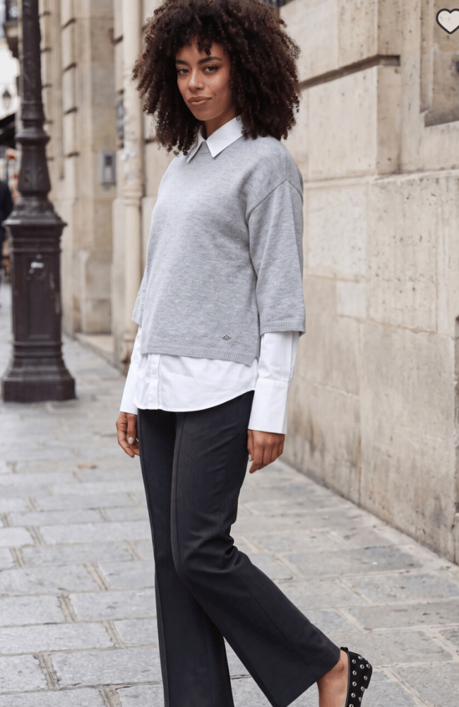 FARAH PANT in ANTHRACITE GREY-CAMBIO-FLOW BY NICOLE CANADA