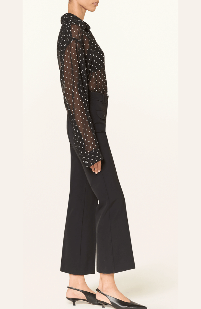 FARAH PATCH POCKET PANT in BLACK-CAMBIO-FLOW BY NICOLE CANADA