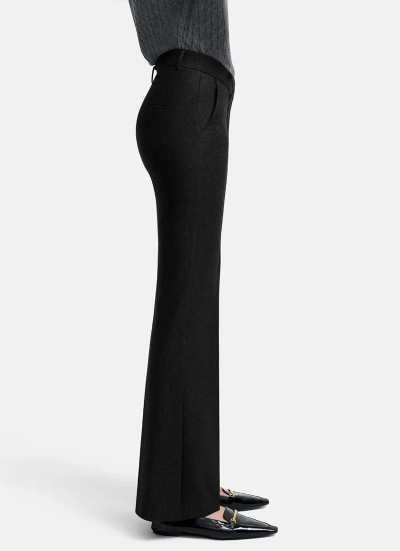 FRANCOISE PANT - DARK GREY MELANGE-CAMBIO-FLOW BY NICOLE CANADA
