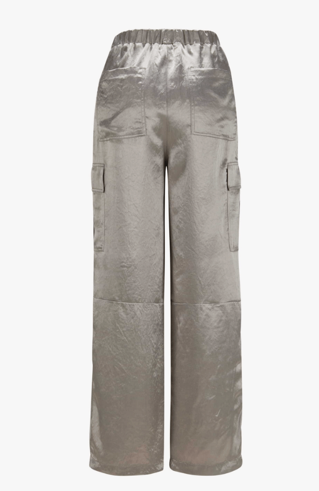 MORGAN SATIN PANT - SILVER GREY-CAMBIO-FLOW BY NICOLE CANADA