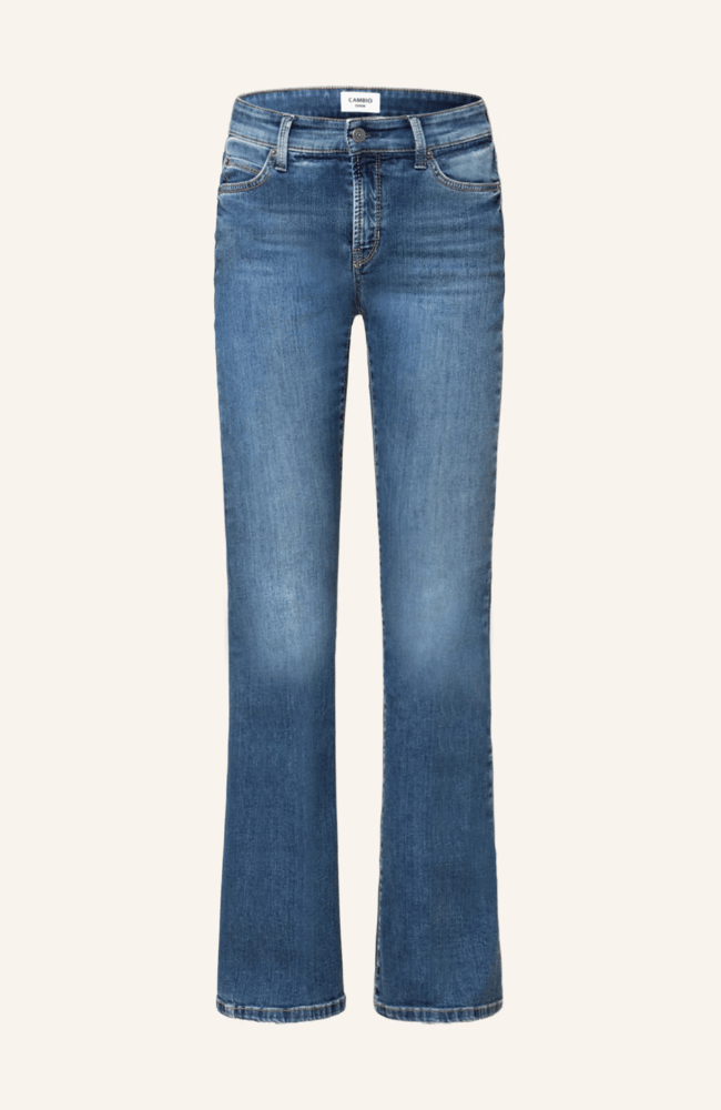 PARIS FLARED JEANS in MEDIUM CONTRAST SPLINTED-CAMBIO-FLOW BY NICOLE CANADA