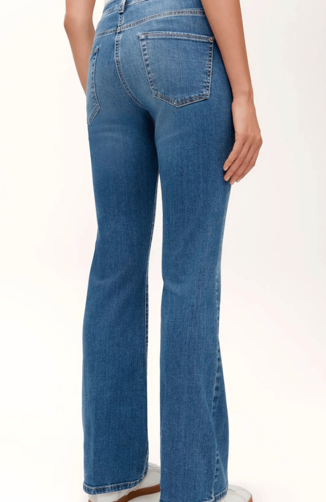 PARIS FLARED JEANS in MEDIUM CONTRAST SPLINTED-CAMBIO-FLOW BY NICOLE CANADA