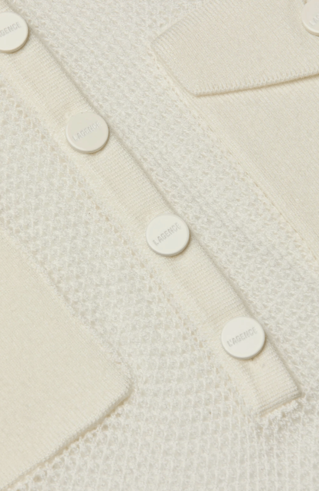 CARINE POINTELLE COLLARED SWEATER in IVORY-L'AGENCE-FLOW BY NICOLE CANADA