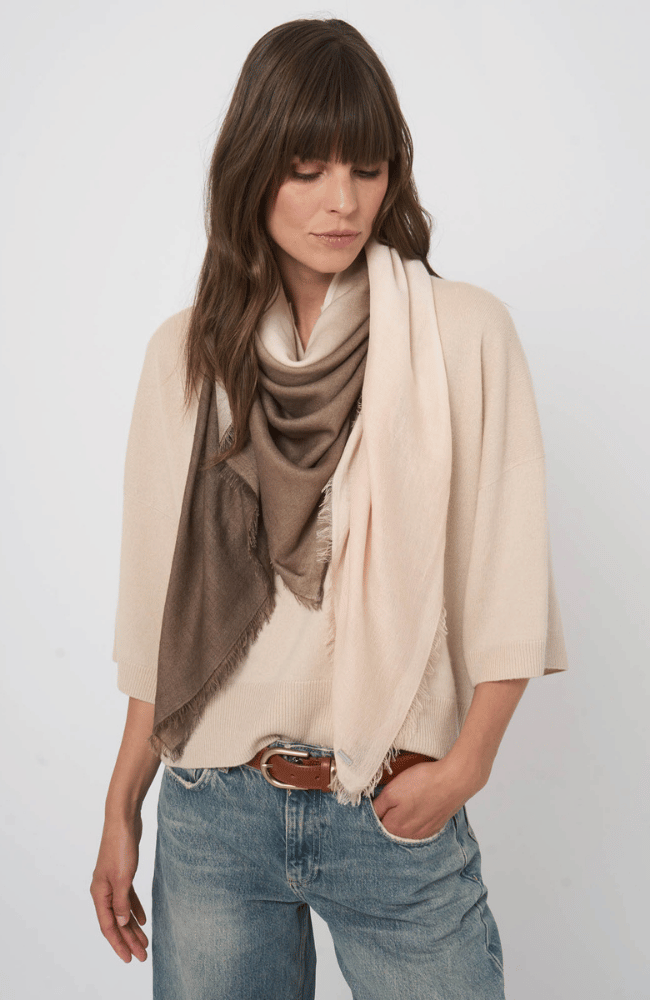 CASHMERE SILK SCARF-REPEAT-FLOW BY NICOLE CANADA