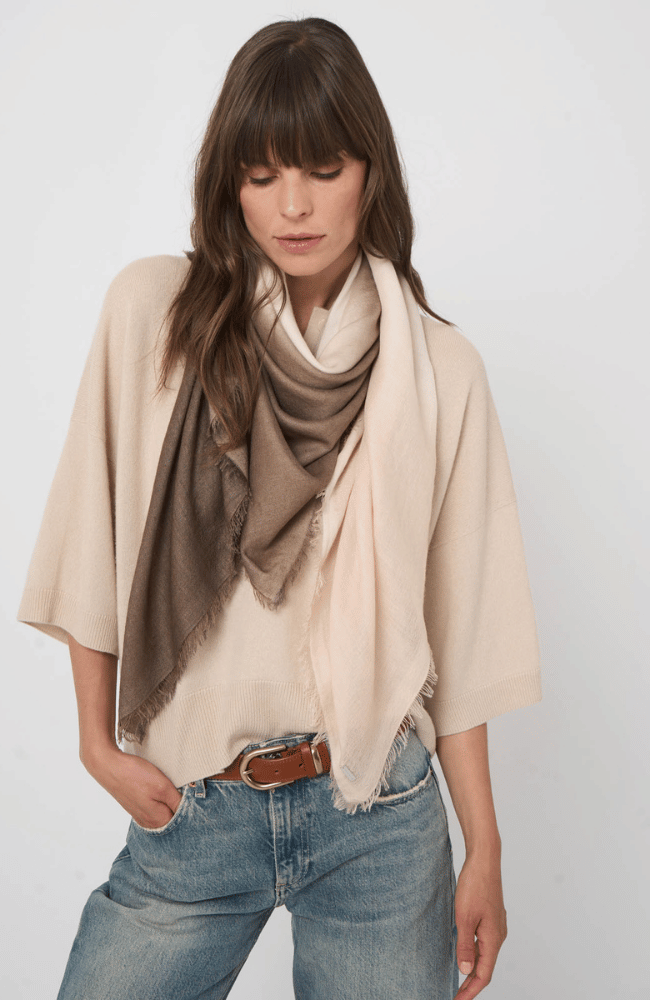 CASHMERE SILK SCARF-REPEAT-FLOW BY NICOLE CANADA