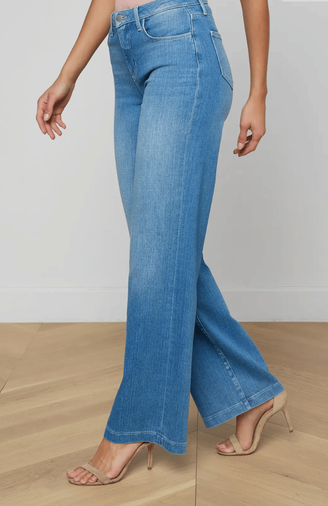 CLAYTON WIDE LEG JEAN in GETTY - C-L'AGENCE-FLOW BY NICOLE CANADA