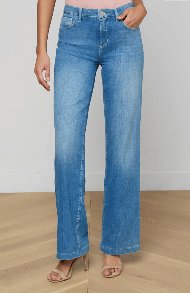 CLAYTON WIDE LEG JEAN in GETTY - C-L'AGENCE-FLOW BY NICOLE CANADA