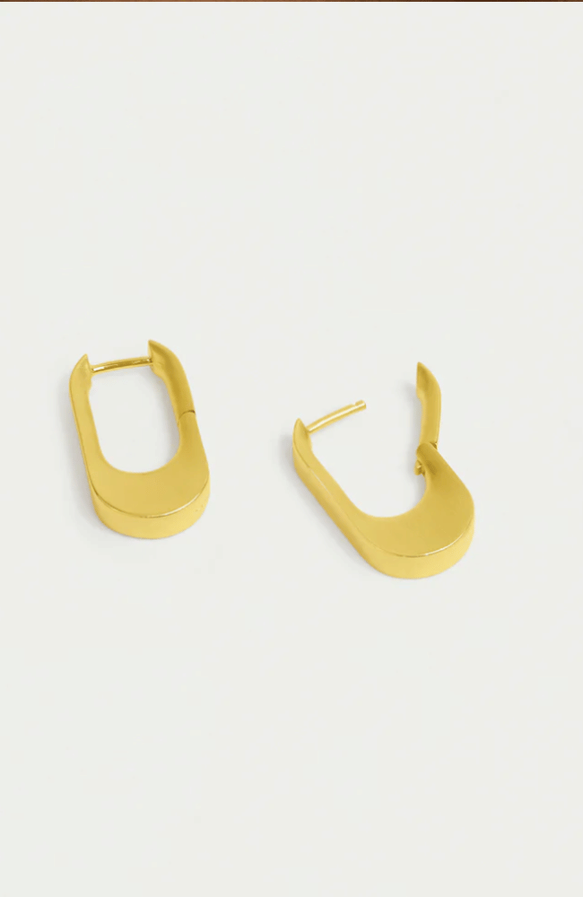 CROSBY HINGED HUGGIE HOOPS - GOLD-DEAN DAVIDSON-FLOW BY NICOLE CANADA
