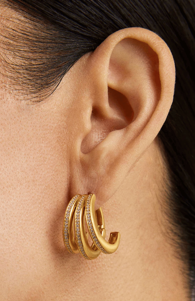 DAUPHINE PAVE HOOP EARRINGS GOLD-DEAN DAVIDSON-FLOW BY NICOLE CANADA
