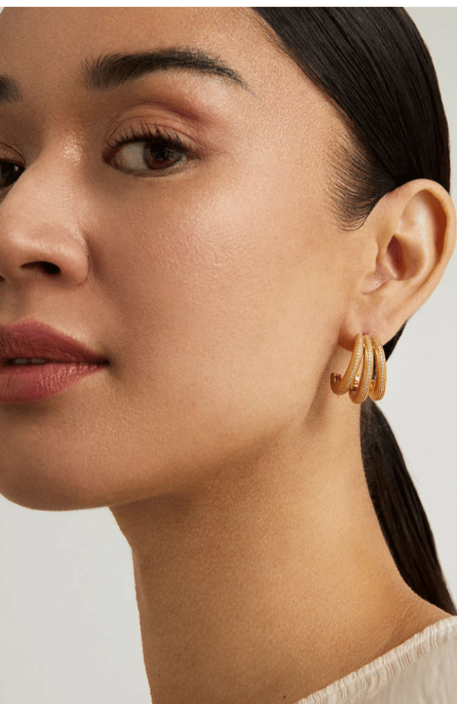 DAUPHINE PAVE HOOP EARRINGS GOLD-DEAN DAVIDSON-FLOW BY NICOLE CANADA
