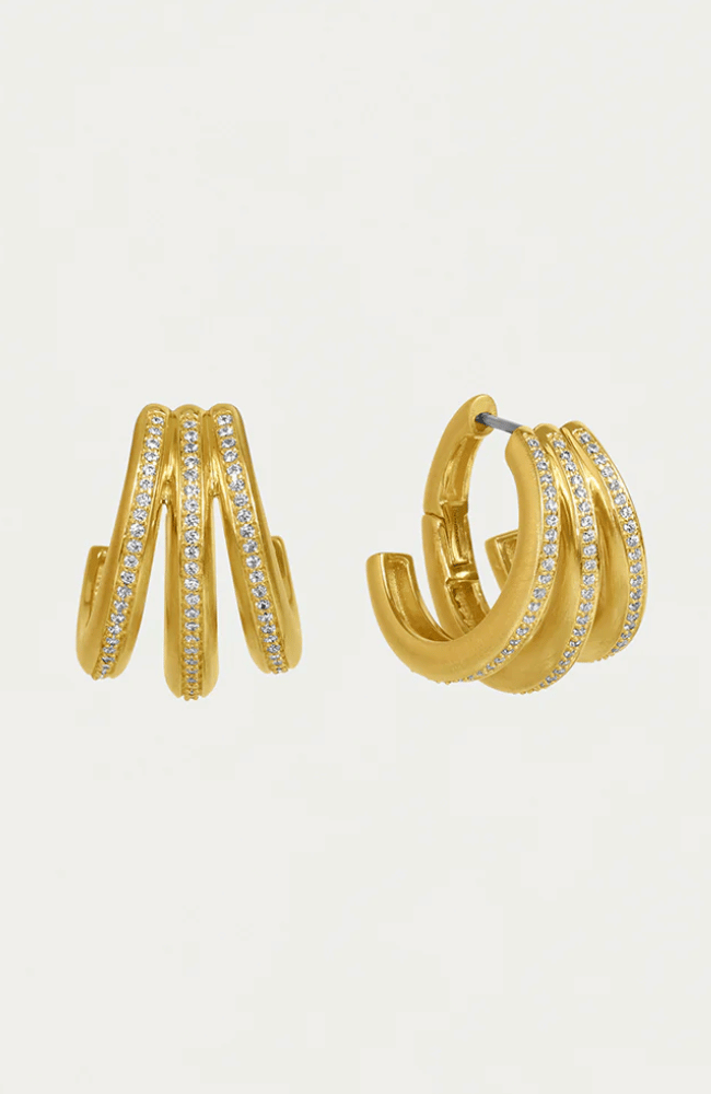 DAUPHINE PAVE HOOP EARRINGS GOLD-DEAN DAVIDSON-FLOW BY NICOLE CANADA