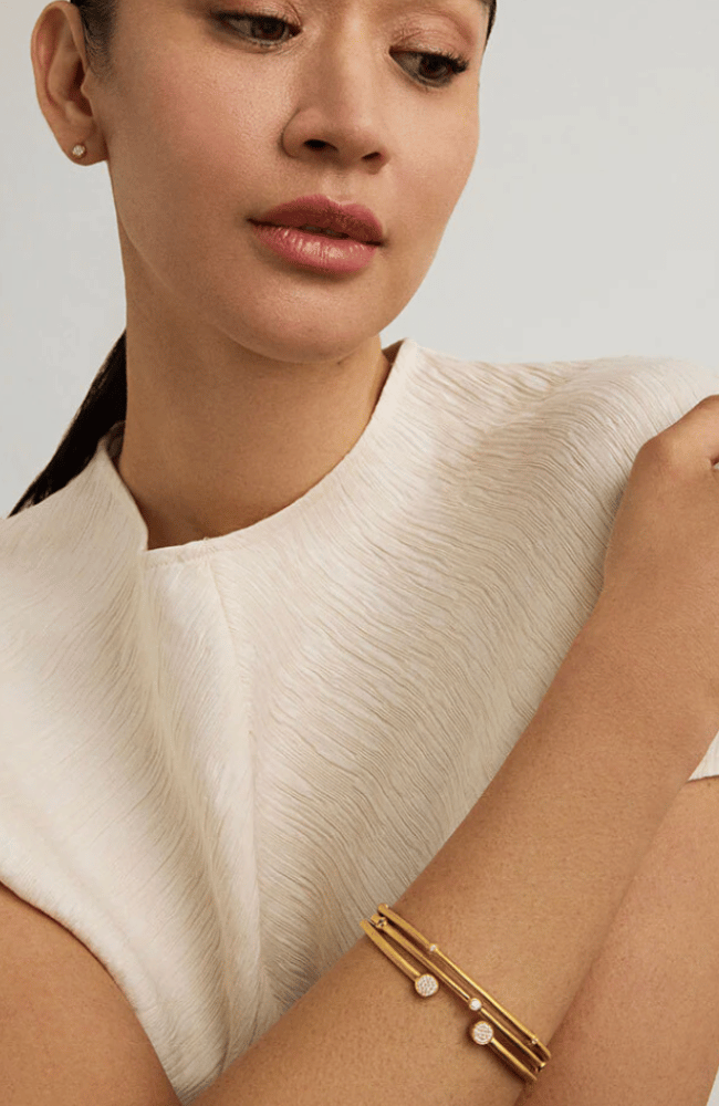 MIRABEAUX PAVE TWIST BANGLE BRACELET-DEAN DAVIDSON-FLOW BY NICOLE CANADA