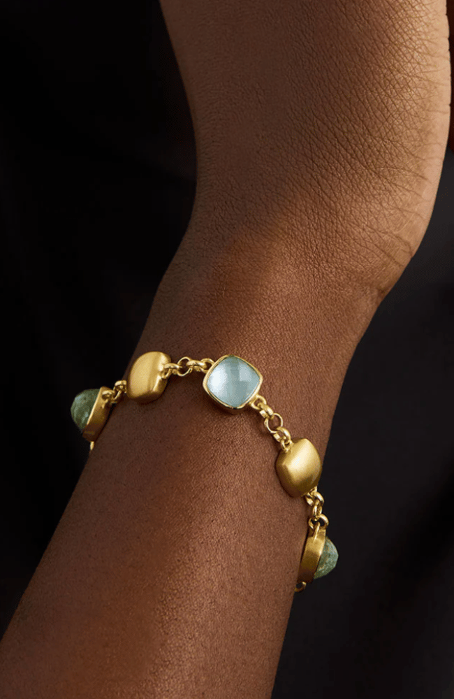MONTEREY CHAIN BRACELET - IRIDESCENT SKY BLUE-DEAN DAVIDSON-FLOW BY NICOLE CANADA