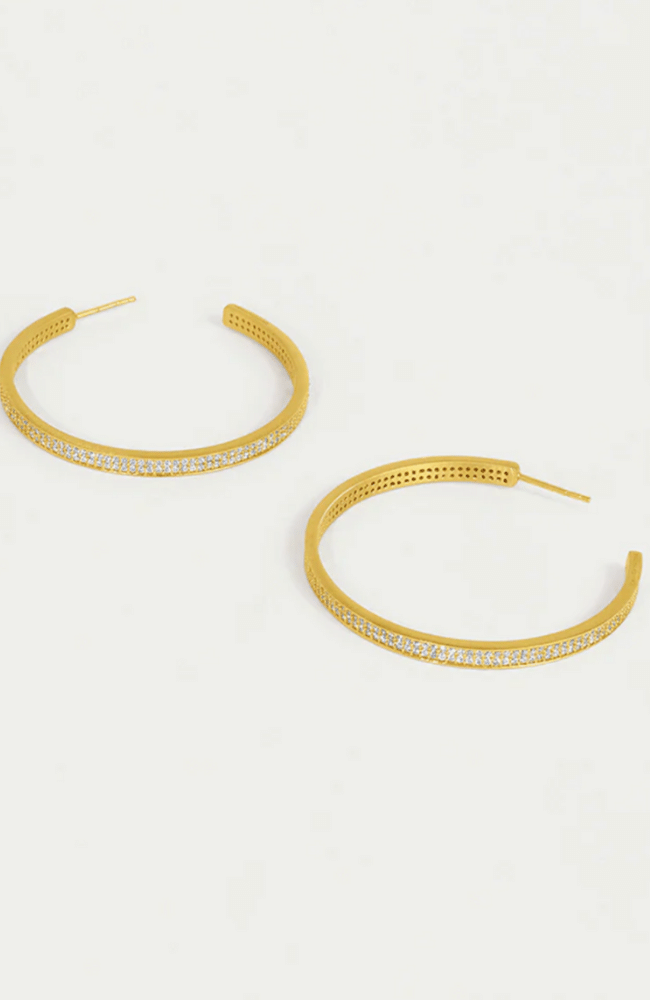 PETIT PAVE MIDI HOOPS WHITE TOPAZ-DEAN DAVIDSON-FLOW BY NICOLE CANADA