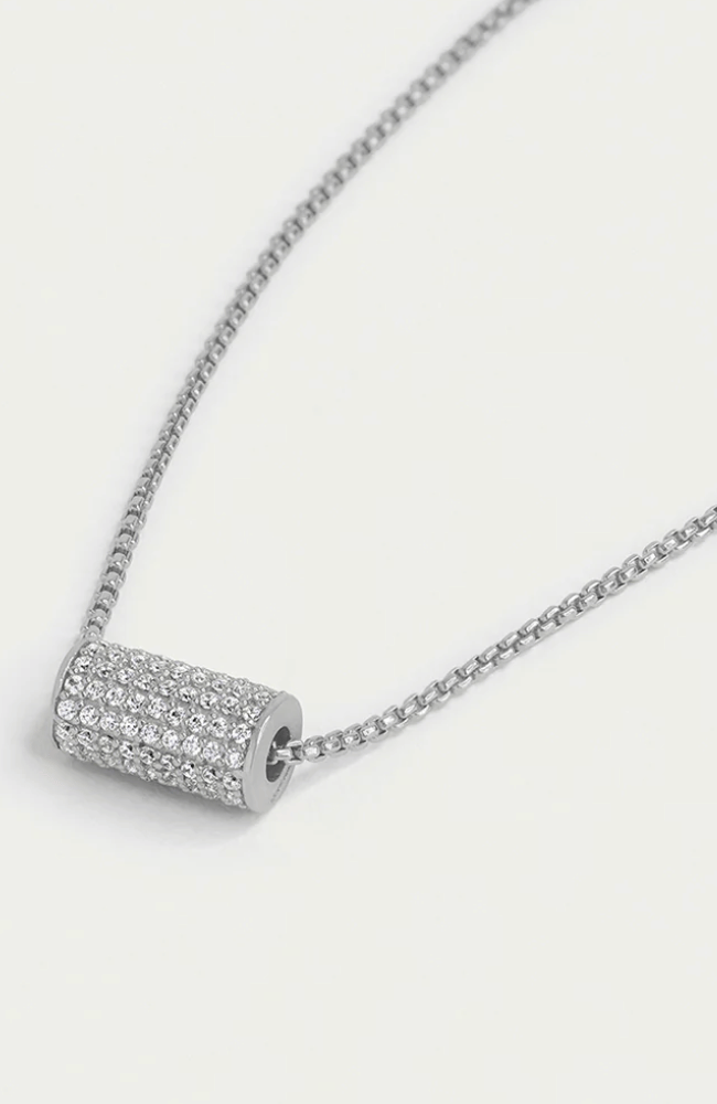 PETIT PAVE MINI TUBE NECKLACE in SILVER-DEAN DAVIDSON-FLOW BY NICOLE CANADA