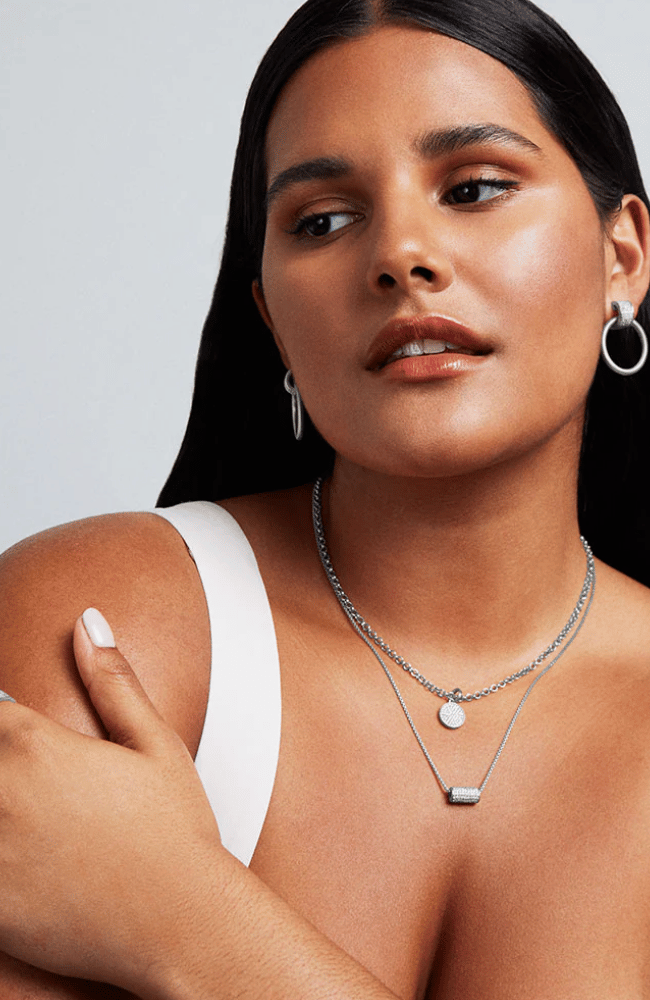 PETIT PAVE MINI TUBE NECKLACE in SILVER-DEAN DAVIDSON-FLOW BY NICOLE CANADA