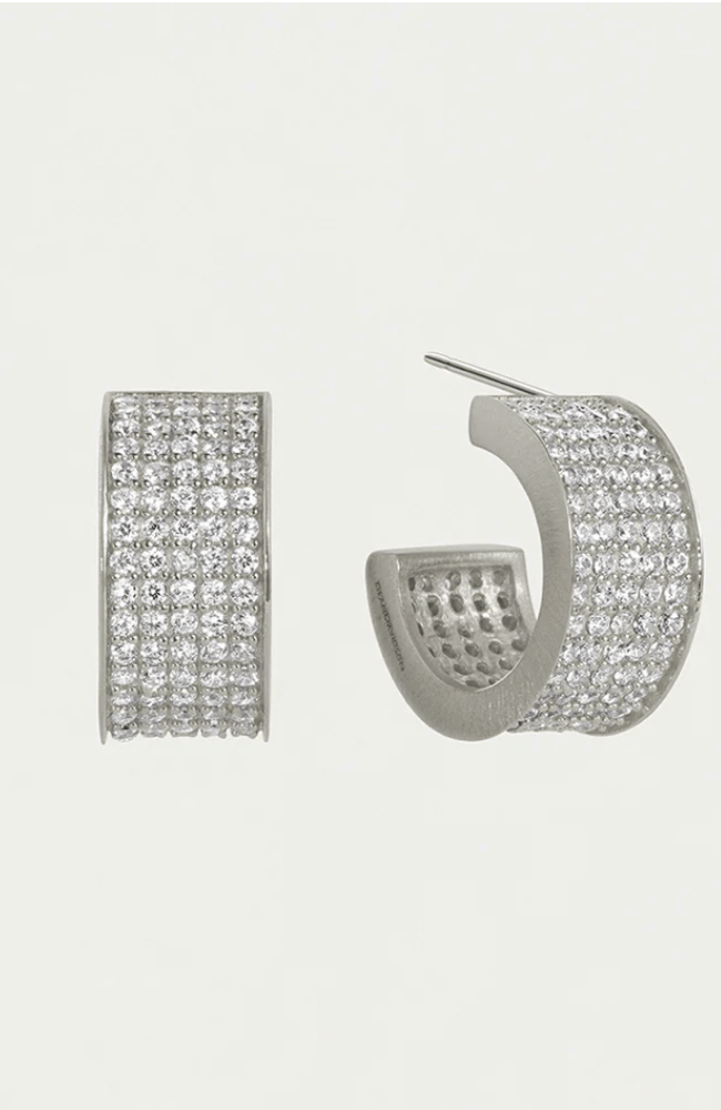 PETIT PAVE THICK HUGGIE HOOPS-DEAN DAVIDSON-FLOW BY NICOLE CANADA