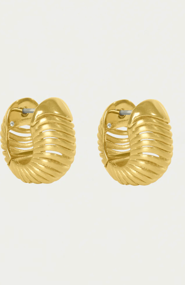 TRANCOSO HUGGIE HOOPS GOLD-DEAN DAVIDSON-FLOW BY NICOLE CANADA