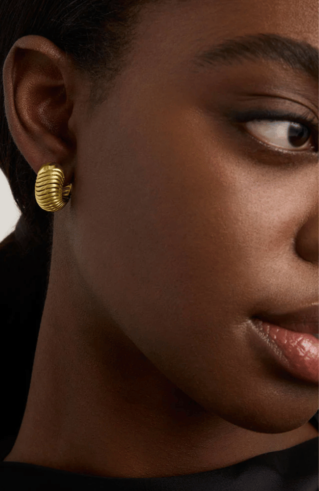 TRANCOSO HUGGIE HOOPS GOLD-DEAN DAVIDSON-FLOW BY NICOLE CANADA