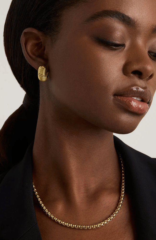 TRANCOSO HUGGIE HOOPS GOLD-DEAN DAVIDSON-FLOW BY NICOLE CANADA
