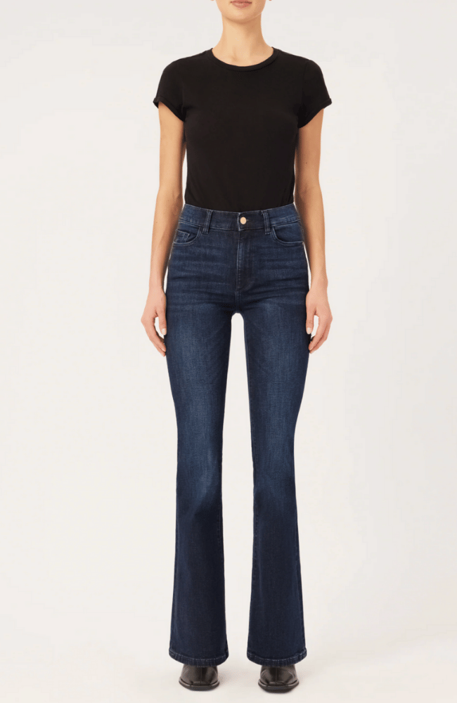 BRIDGET BOOT HIGH RISE JEAN in MEDITERRANEAN-DL1961-FLOW BY NICOLE CANADA