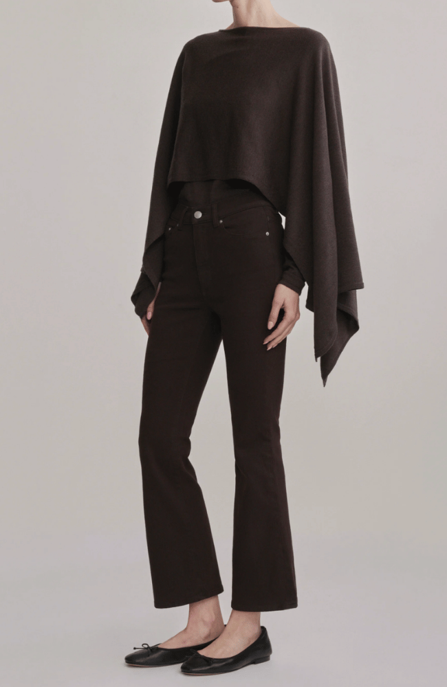 CAPE SWEATER in BROWN-DL1961-FLOW BY NICOLE CANADA