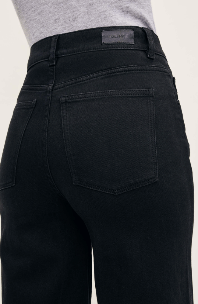 HEPBURN WIDE LEG JEAN in BLACK-DL1961-FLOW BY NICOLE CANADA