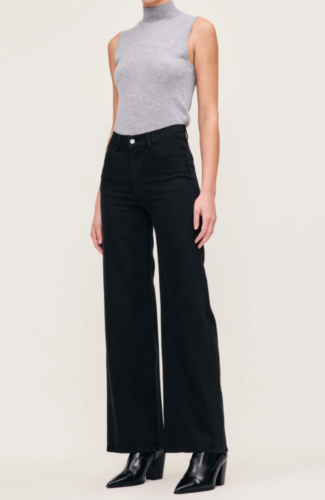HEPBURN WIDE LEG JEAN in BLACK-DL1961-FLOW BY NICOLE CANADA
